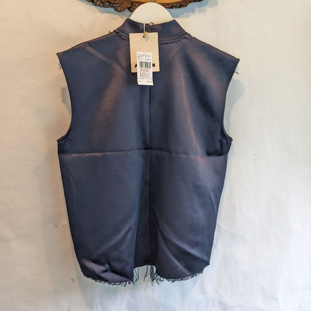 AERON BLUE sleeveless blouse size 6(38fr) BNWT - Picture 7 of 7
